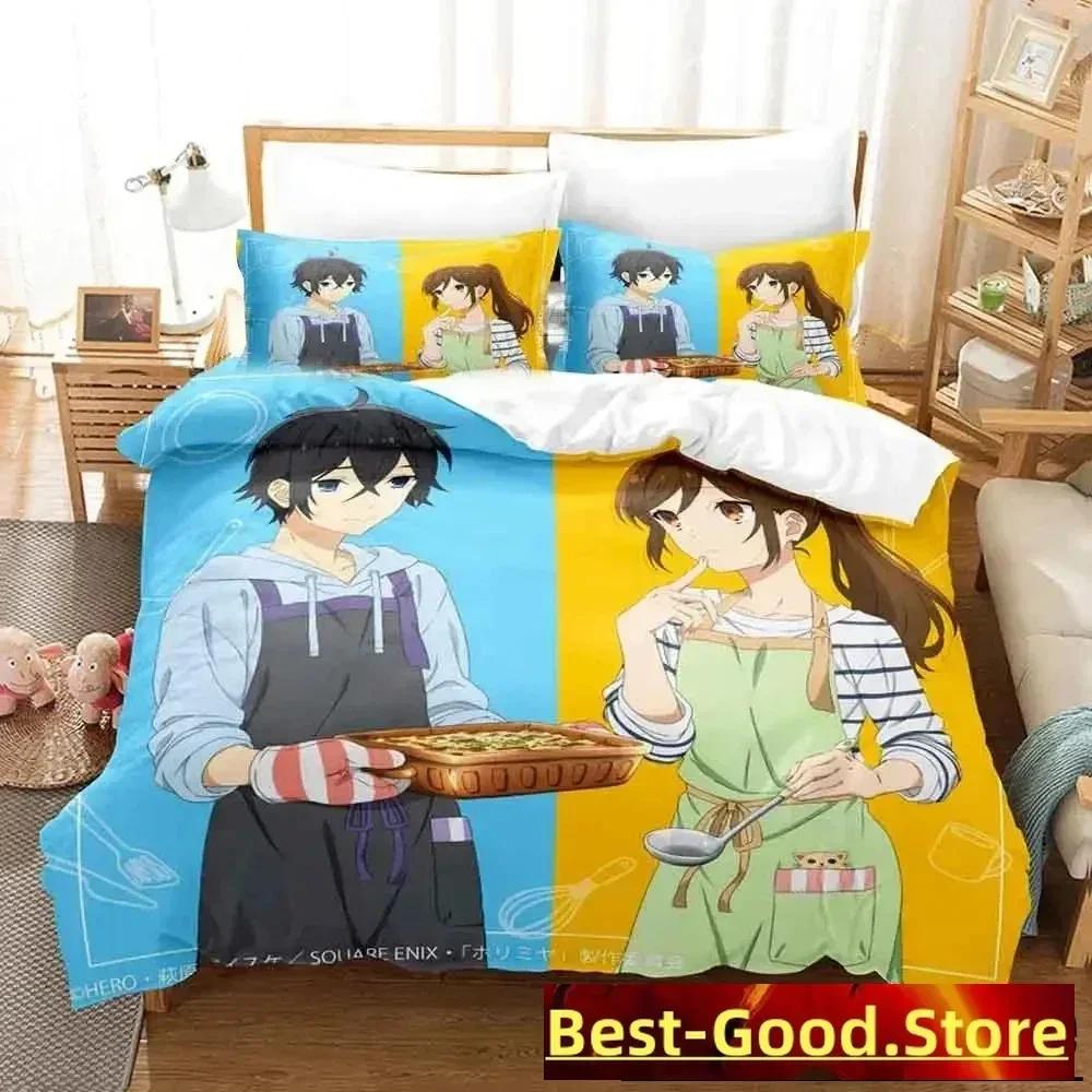 Comforter 3D Anime Hori San To Miyamura Kun Horimiya Printed Bed Set Bedding Set Sheet Full