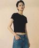 REBRENNER [Set] Women'S 20-Count Plain Crop Short Sleeve T-Shirt 2-Pack