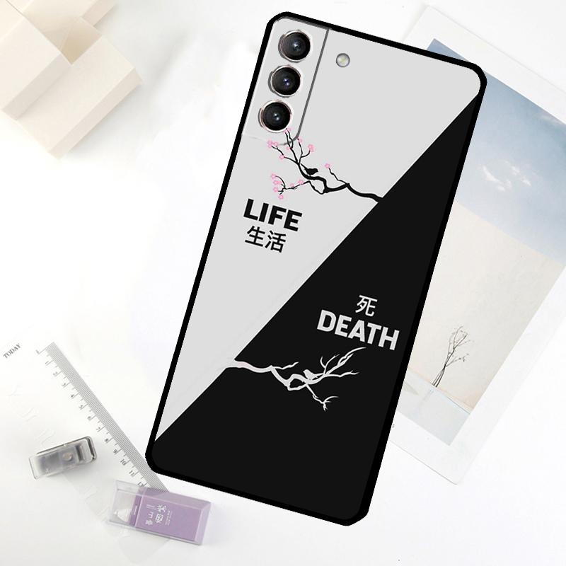 Life With Death Phone Case For Samsung Galaxy S25 Ultra S20 S21 S22 S23 S24 Ultra S9 S10 Plus S24 FE Cover