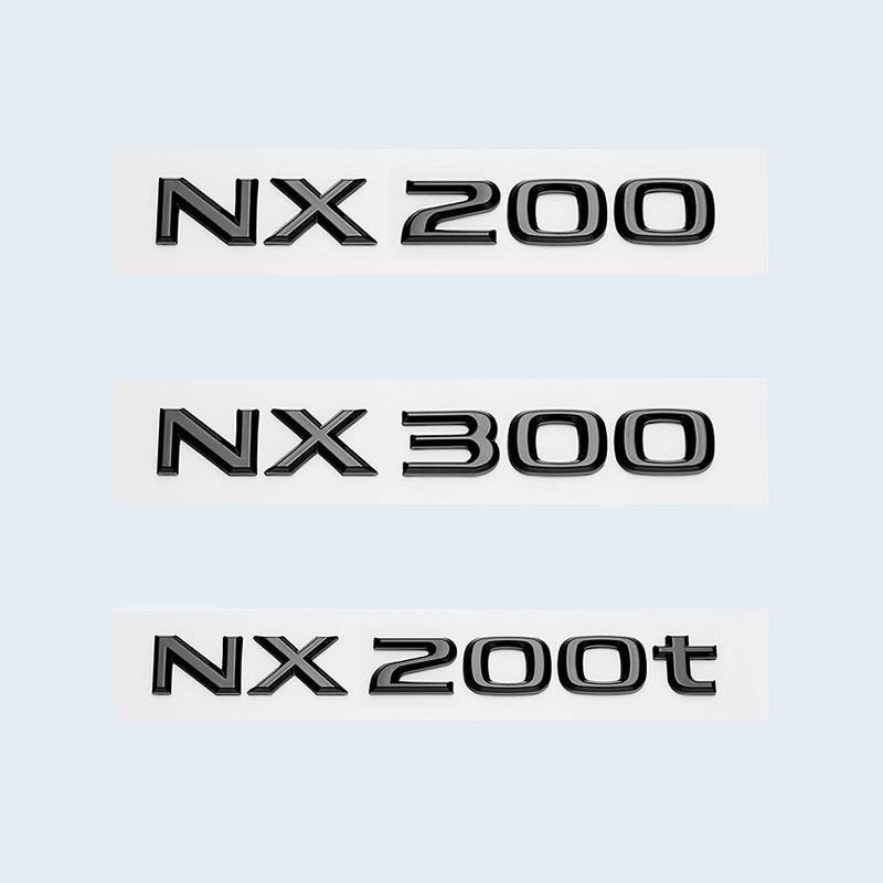 Glossy Black ABS Letters NX200 NX300 NX200t NX300h HYBRID Emblem For Lexus Car Trunk Sticker Badge Accessories