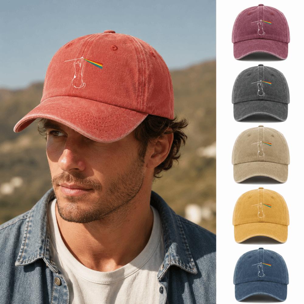 Curved Brim Dad Hat Washed Cotton Adjustable Hat Vintage Sun Protection Hat  For Men Women