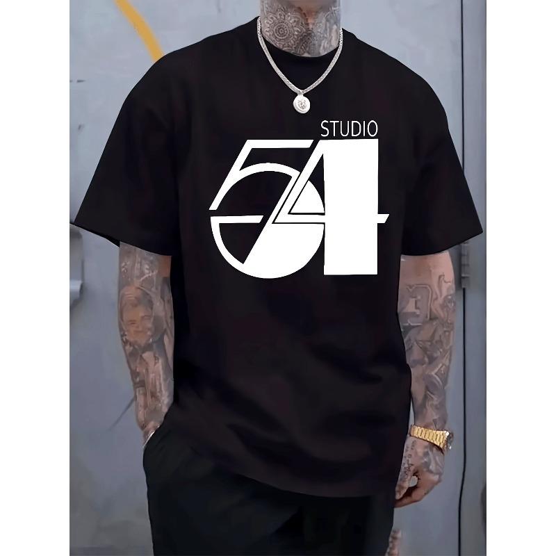 

European size Men S Stylish Short-Sleeve with Prints Graphic Fashionable Comfortable Summer Tee Tops for Men Crew Neck T-shirt 4XL чорний