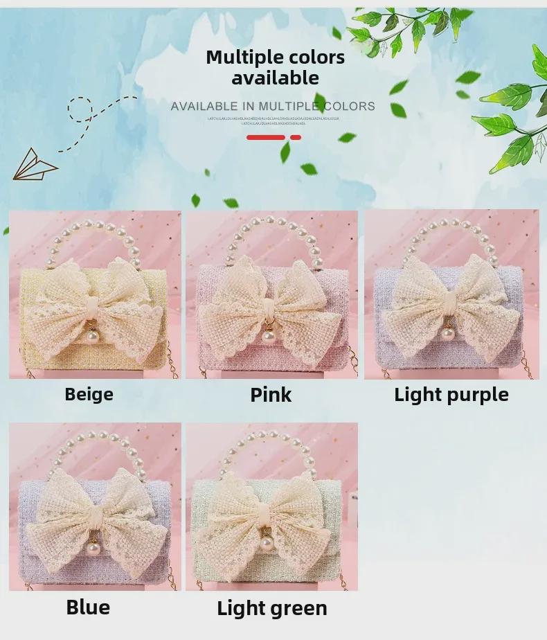 Winter Pearl Bow Princess Handbag: Cute, Versatile Crossbody Coin Purse