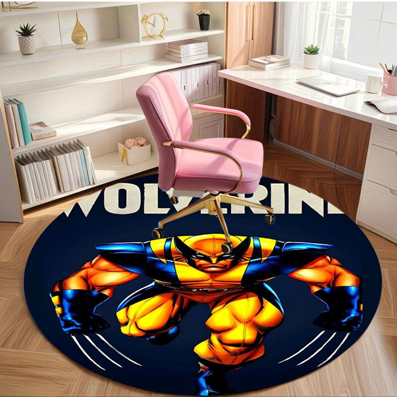 Wolverine Print Round Rug, Washable Floor Carpet, For Entryway Dorm Laundry Room Office Study, Home Decor Birthday Christmas Gift