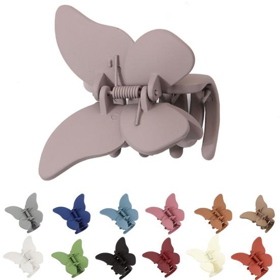 Haarklammer Schmetterlinge Bemalt Frauen Mattiert Anti-Fall Schick Haarspangen Kopfschmuck
