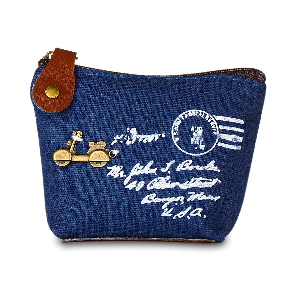 Retro Münzbörse Clutch Bag Große Kapazität Canvas Geldbörse Mini Münztasche Reißverschluss Schlüsseltasche Klassische Schlüsseltasche