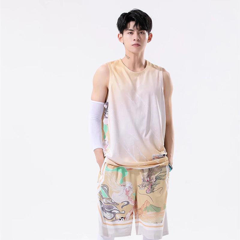 Ultra-Fast Customizable Basketball Uniform Set for Children & Adults - Includes Team Competition & Training Suit for Men, Plus Sizes Available