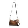 Underarm bag women's 2025 new trendy autumn and winter niche leopard print shoulder bag suede commuter messenger dumpling bag