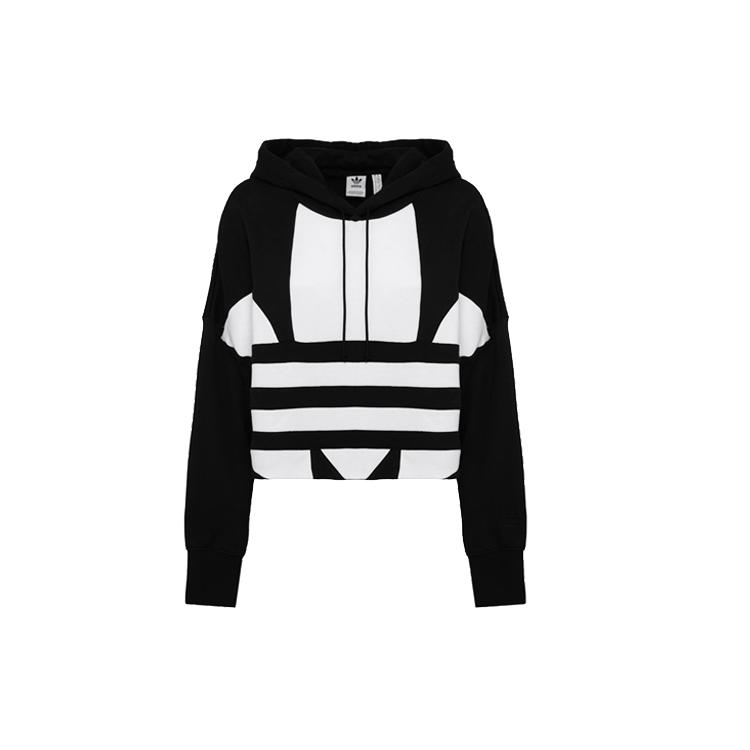 Укороченная толстовка с капюшоном Adidas Cropped Big Trifoil FS1314 34