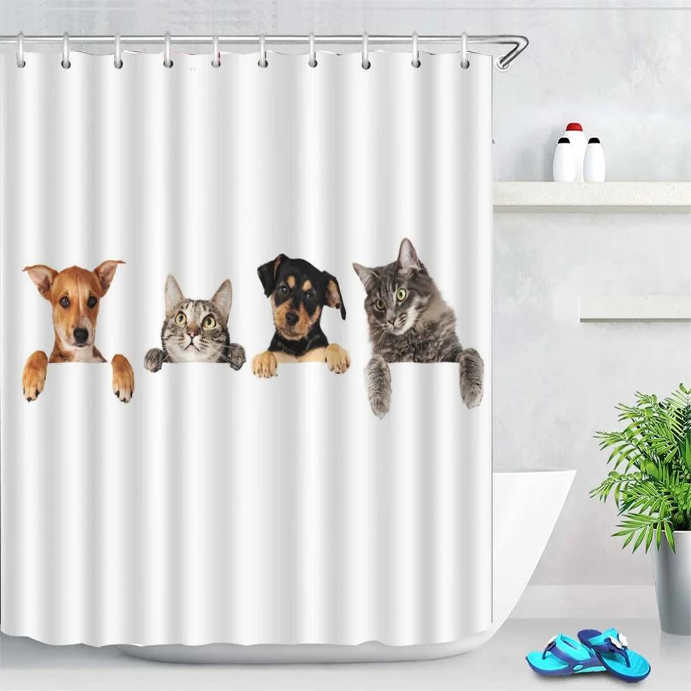 Anime Cute Duck Printed Shower Curtain Cartoon for Bath Waterproof Bathroom Curtain Durable Bath Screen Bathroom Decor Hooks