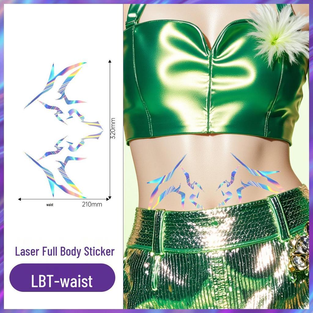 Boys' Full Body Temporary Tattoos - Cosplay, Laser Design, Waterproof, Sweatproof Face Stickers for Parties