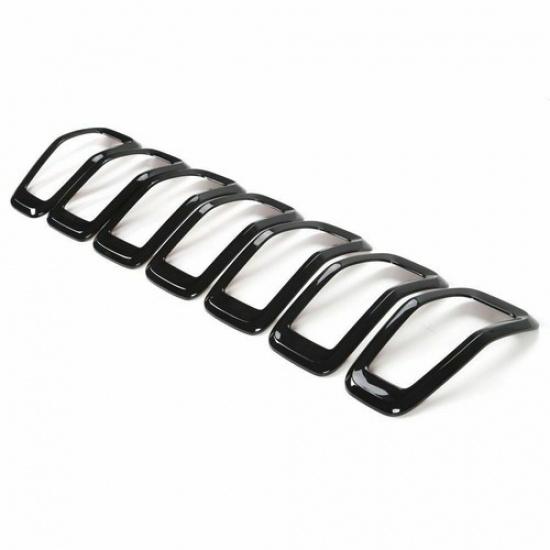 Front Grille Cover erts for 2014-2018 Jeep Cherokee Black Grill Frame Trim H