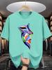 Unisex T-shirt Trendy Printed T-Shirts for Men, Regular Standard Fit Comfortable Short Sleeve Casual Tee, Versatile