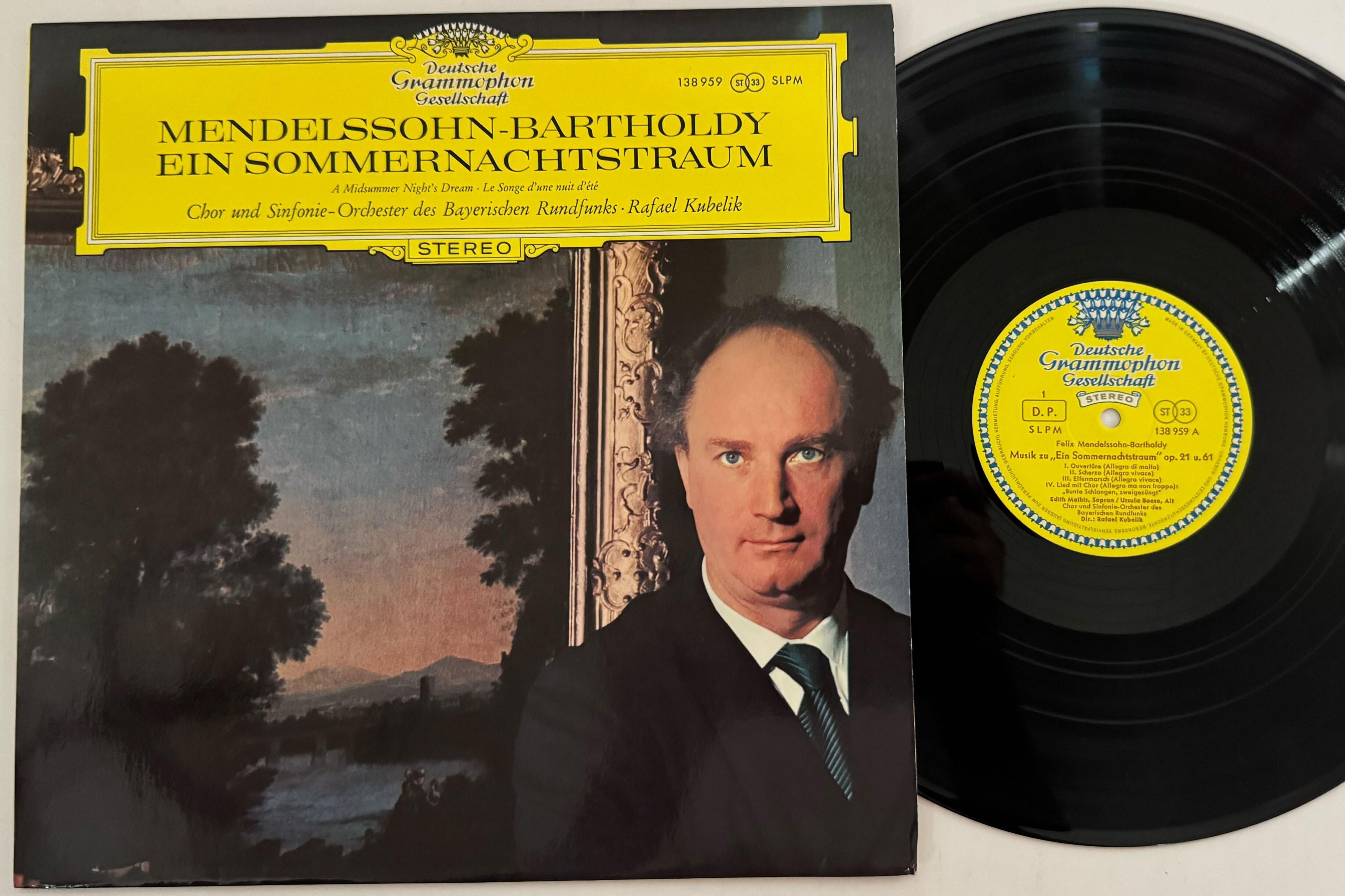 

LP Record RAFAEL KUBELIK CHOR DES BAYERISCHE Mendelssohn Ein Sommernachtstraum 138959SLPM DEUTSCHE GRAMMO 1966 Germany Classical Used