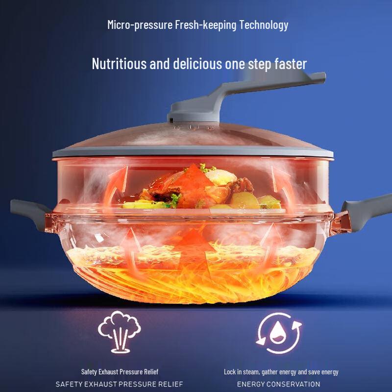 ASD Blue Diamond Titanium Non-Stick Wok - 32cm