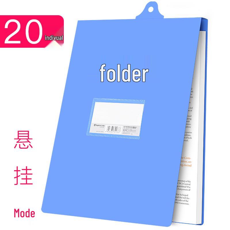 

20-Pack Vertical Hanging File Folders with 4 Pockets for Office Storage Blue - 2 pieces