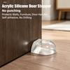Transparent Self Adhesive Door Draft Stopper Floor Mounted Door Stop for Wall Furniture Door Handle Protection Home Improvement