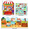 DIY quiet book farmer's market children's picture recognition puzzle stickers parent-child interactive fun toys jelly sticker book