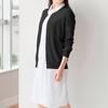 Washable Smooth Cotton Round Long Suitable for Office and Everyday Cold Size White [Anfamie] Cardigan, Blend, Neck, Length, Nurses, Workers, Wear,