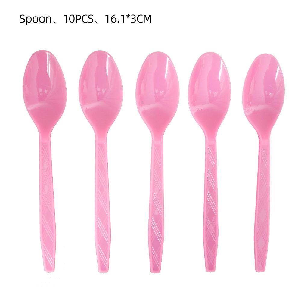 Pink Fish Scale Party Tableware: Disposable Plates, Cups, Towels for Girls' Birthday