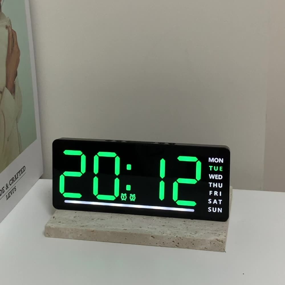 12/24H Digital LED Clocks ABS Alarm Clocks New Electronic Clock