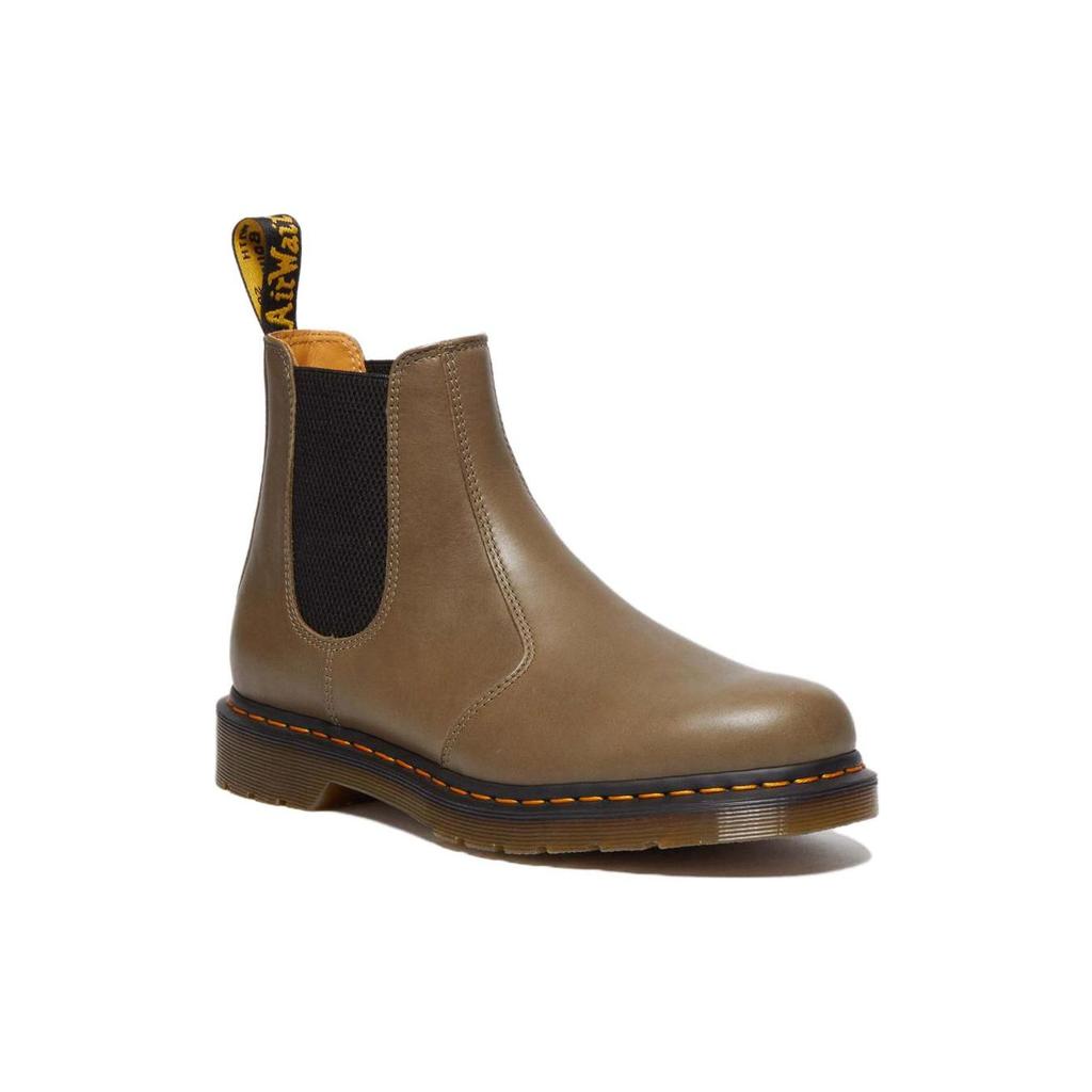 Dr. Martens 2976 Leather Comfortable Casual Short Chelsea Boots Unisex Boots Olive-Green 31002352