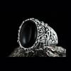 New Mifeiya Creative Black Crystal Rhinestone Zircon Rings for Men CopperColor Wedding Party Vintage Fashion Jewelry