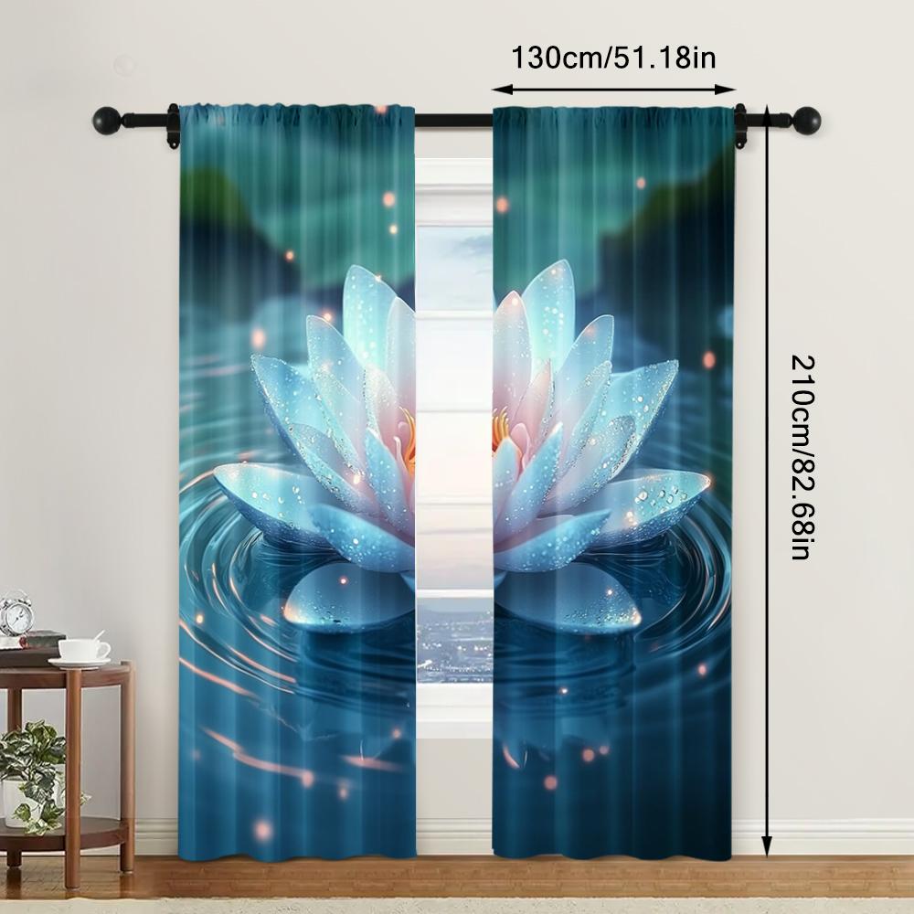 2 st, Draperier Lotus Ljusfilter Familjefest Lämplig för Klassrumsdekoration