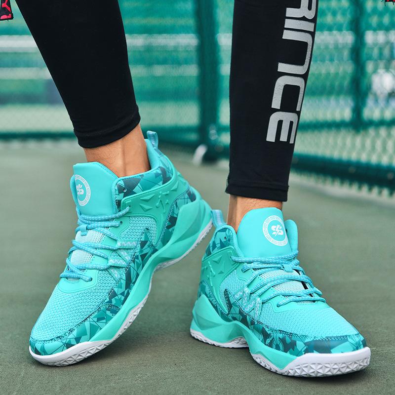 Spring New High-top Fashion Basketball Shoes Outdoor Lace-up Platform Sports Shoes Casual Breathable Mesh Couple Shoes