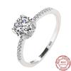 Luxury 925 Silver Classic Ring for Women Jewelry Hollow Ball Edge Diamond Crown 80ct Imitation Diamond Women's Ring