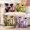 Cartoon Cute Dog Pillow Case Living Room Sofa Decorative Cushion Cover Simple Household Light Luxury Printed Pillow