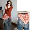 Exquisite Triangle Waistband Tassels Dance Hip Scarf Fashion Fringe Waist Belt  Dress Jeans Decor