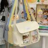 Japan Style Cute School Girl Crossbody Shoulder Bag Preppy Style Large Capacity Messenger Tote Transparent Ita Bag Kawaii