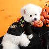 Mom's Pumpkin Halloween Sweater Pet Clothes Dog Cat Black Handsome Funny Color English Embroidery Open Button Jacket