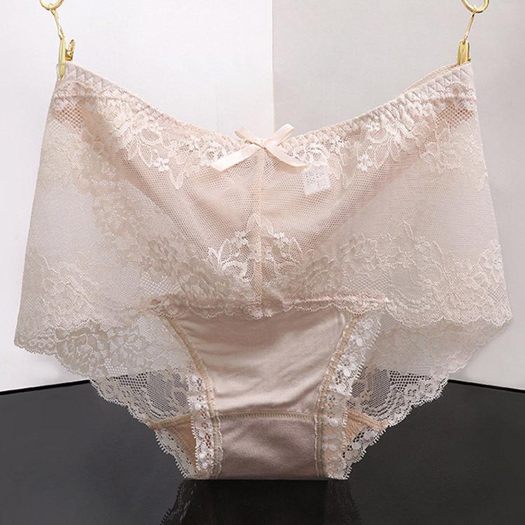 Fashion Summer Transparent Lace High Waist Sexy Underwear Comfortable Breathable Soft Skin Friendly Women's Triangle Panties