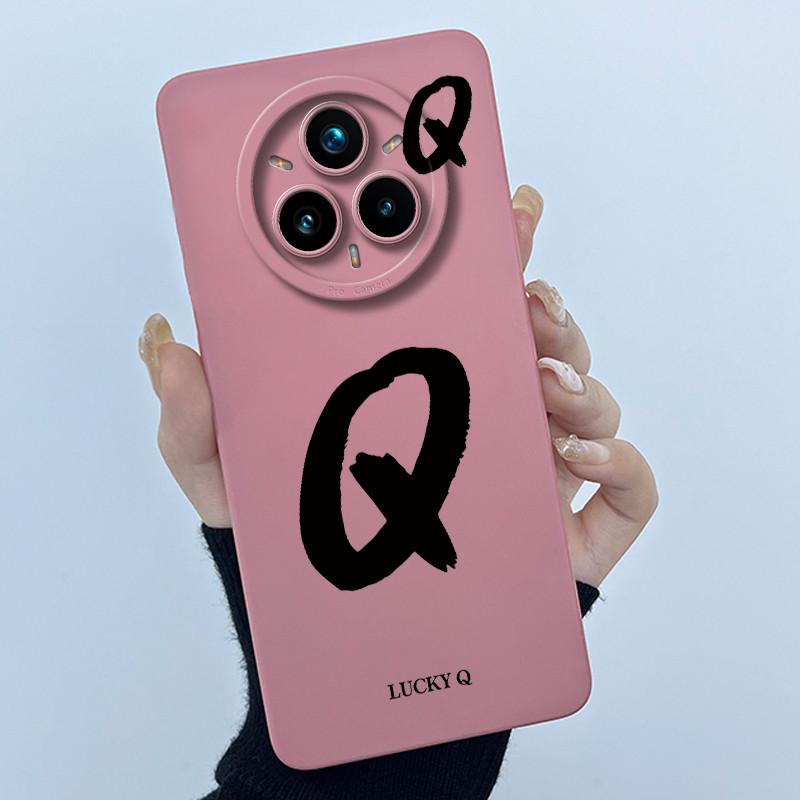 For Realme 14 Pro 14Pro+ 5G Cover Case Lucky Initial Letter Couple Silicone Soft Phone Bumper for Realme14 Pro Plus 2025 Casing