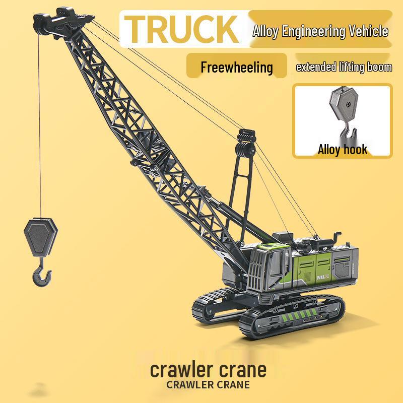 Kids' Inertial Engineering Vehicle Set: Excavator, Bulldozer, Forklift, Loader, Crane Toy Models