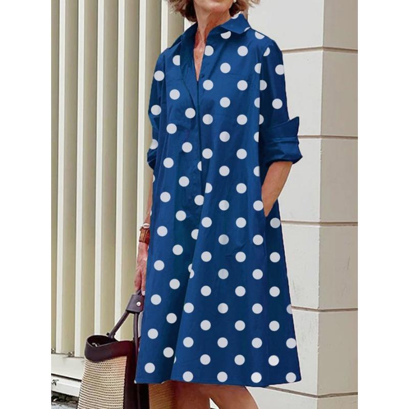 Autumn Minimalist Long Sleeved Mid Length Dresses