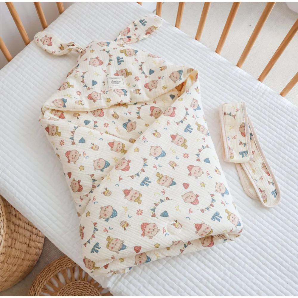 Coperta con Cappuccio per Neonato Autunno Inverno Busta Culla Avvolgimento Ragazzi Ragazze Coperta Ricevimento Neonato Cotone Morbido Avvolgimenti per Bebè