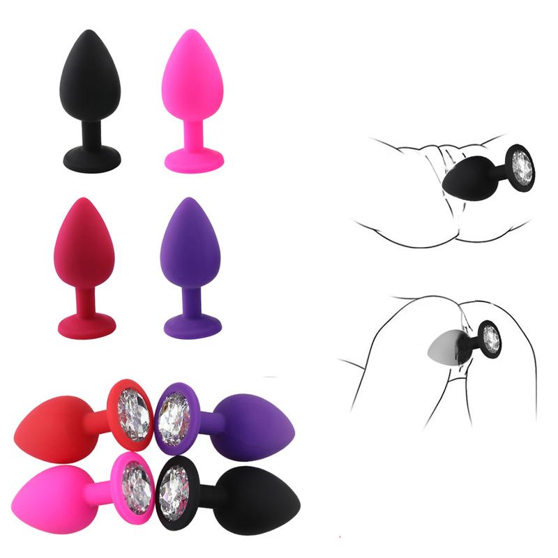 S/M/L Silicone Butt Plug Anal Plugs Prostate Massage Stimulator Anal Trainer for Couples Adult Erotic Sex Toys for Women Men Gay