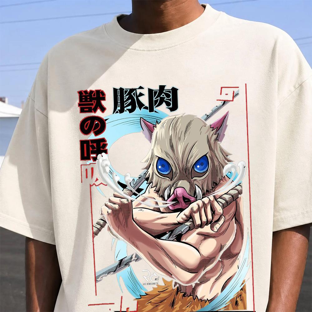 T-shirt Demon Slayer per bambini ragazzi ragazze unisex Kamado Tanjiro Giappone Anime Estate Ragazzo Primavera e Autunno Maniche Corte per Bambini Indumento