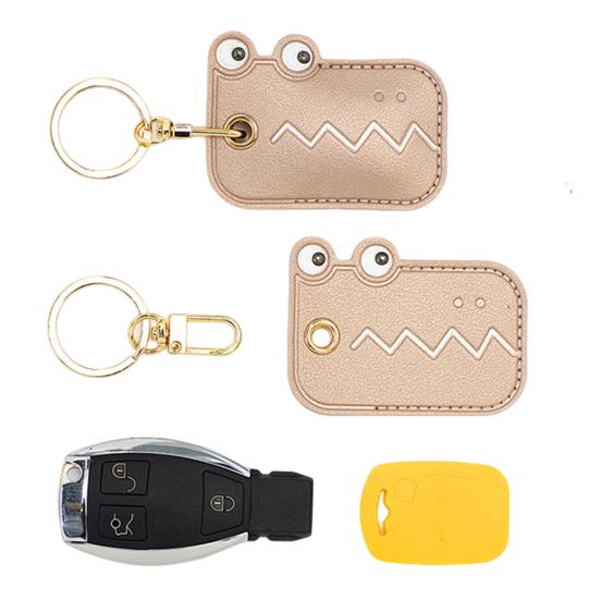 Cat Paw Shaped Pet Hair Keychain Faux Leather Pet Fur