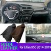 Car Dashmat Leather Dashboard Cover Suede Leather Dash Mat Pad Sunshade Accessories for Lifan X50 2014 2015 2016 2017 2018