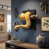 Gothic Accent 3D Metallic Snake Sculpture Realistic Python Hanging Decor  Christmas Gift