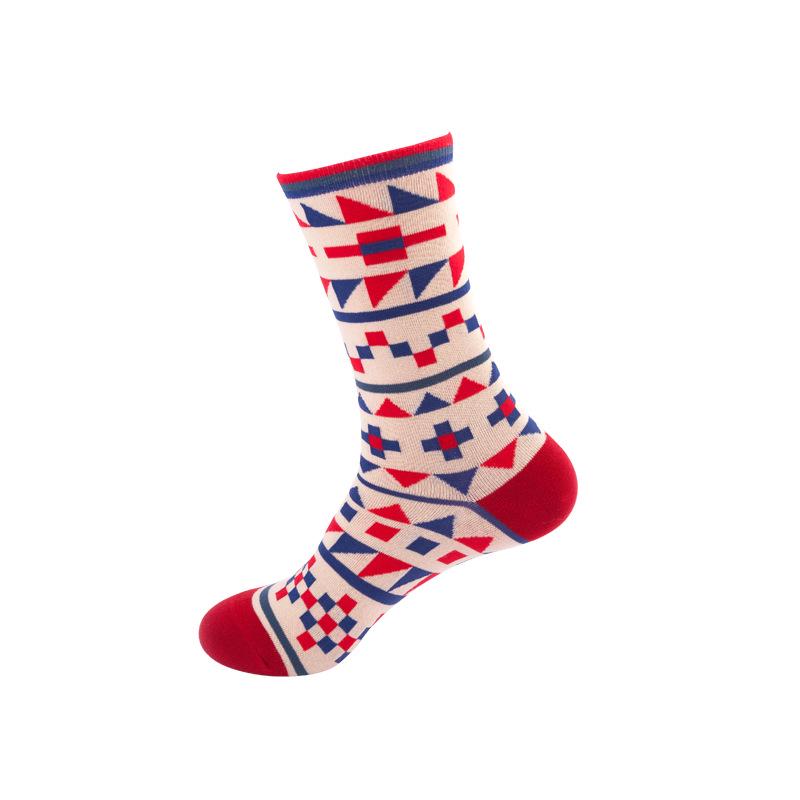 Moyu Trendige Baumwollsocken in Wadenhöhe mit Aufdruck für Damen und Herren – Herbst/Winter Kollektion