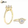 Δαχτυλίδι Αρραβώνα από Ασήμι 925 Sterling με Συστάδα Moissanite Pavé για Γυναίκες