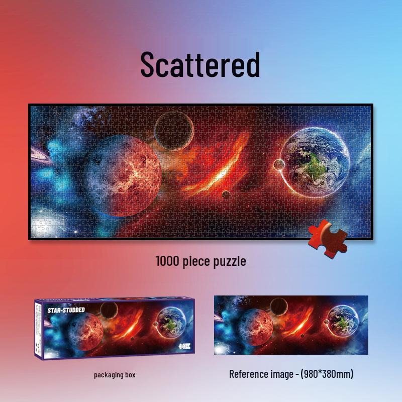 Starry Sky Chessboard 1000-Piece Puzzle: Adult Educational Paper Jigsaw Toy