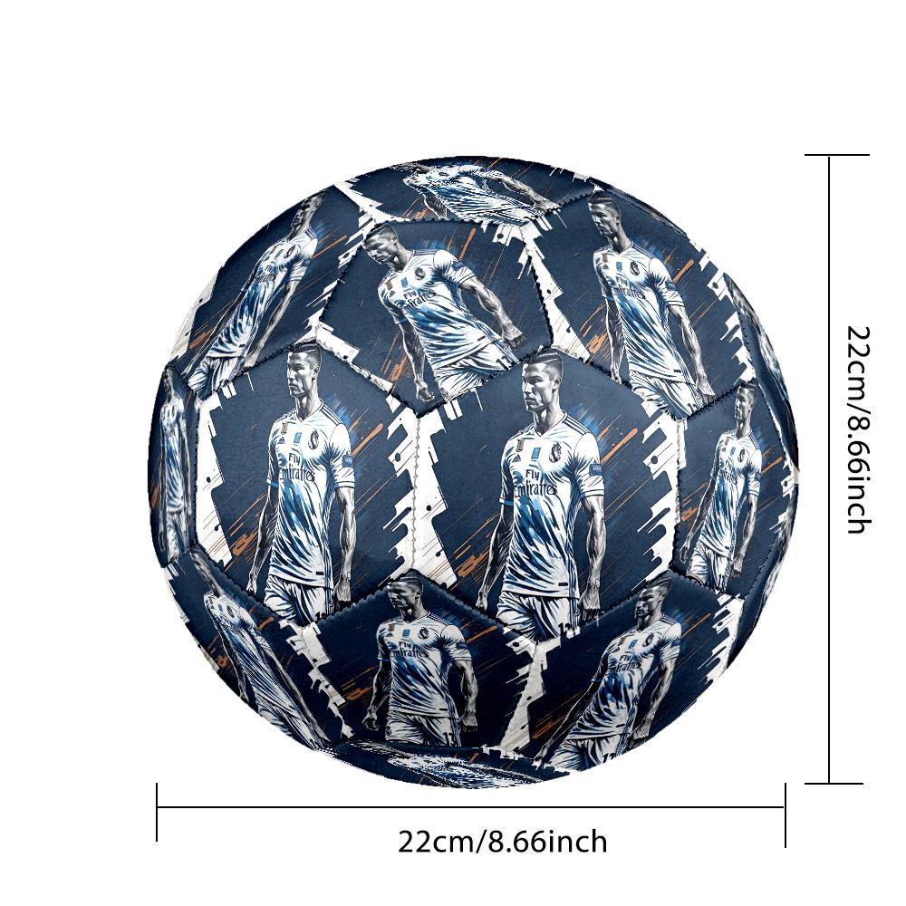 Pallone da calcio tema Cristiano Ronaldo Taglia 5 Pallone da calcio Tocco Morbido Pallone da calcio professionale per allenamento per sport all'aperto