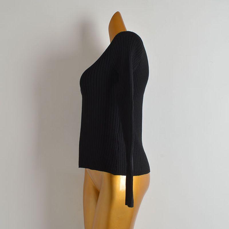 French Simplicity New Arrival V-neck Single Breasted Knitting Cardigan Women's Clothes Spring & Fall Slim Fit Slimming Long Sleeves Outerwear Top