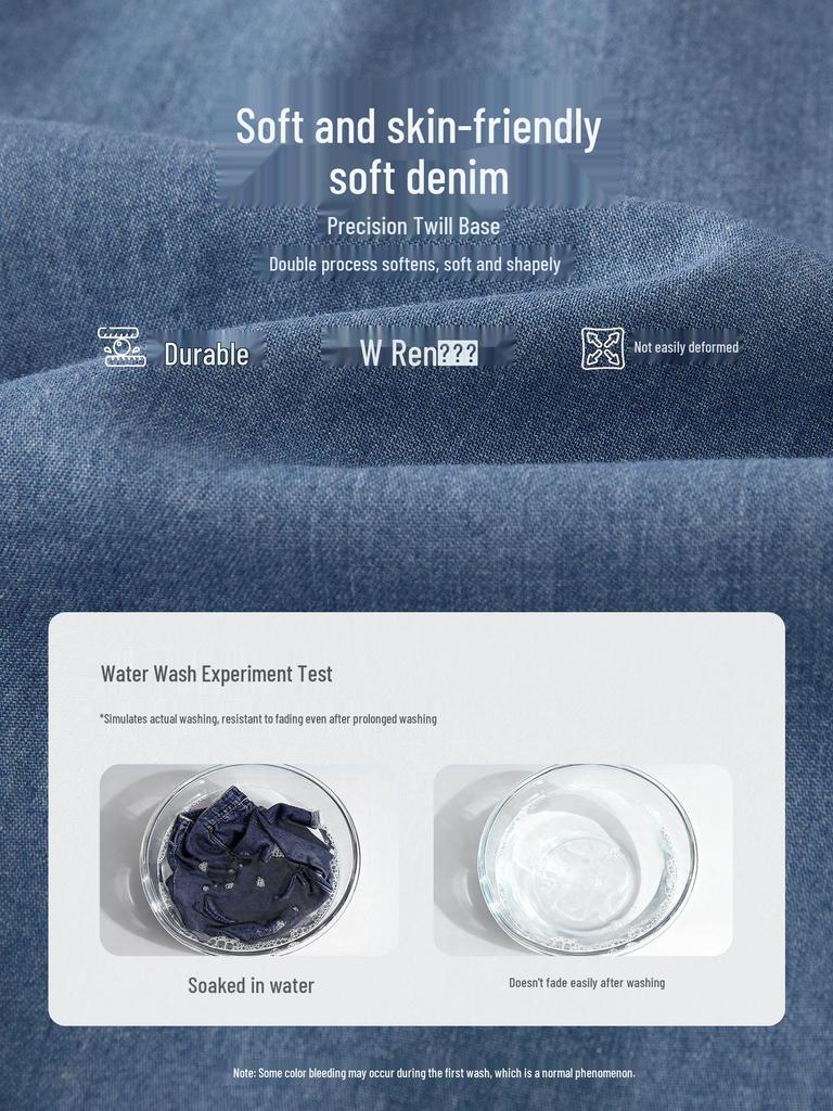 2026 Autumn New: Jellybaby Children's Pure Cotton Denim Doll Collar Shirt - Toddler & Baby Girl Top